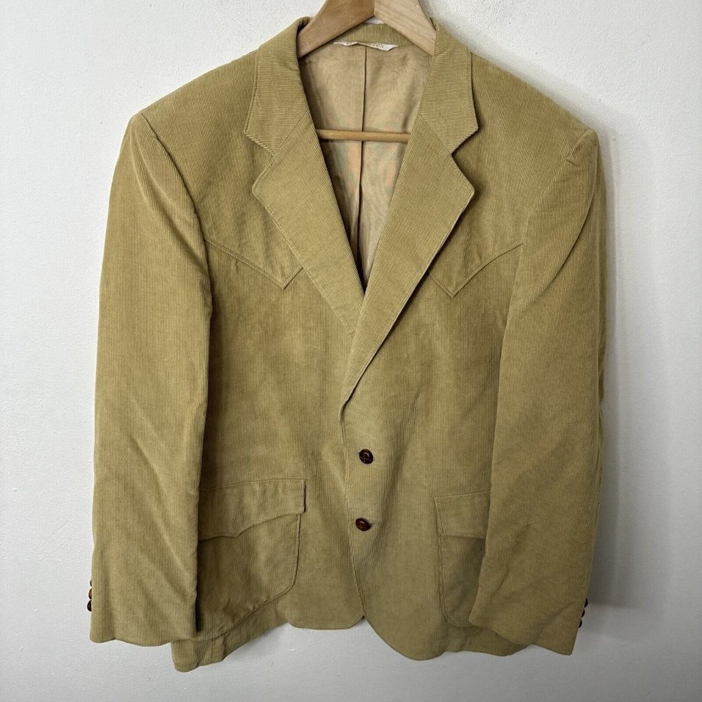 Vintage H Bar C Corduroy California Ranchwear Western Blazer Sports Coat Men‎ 44